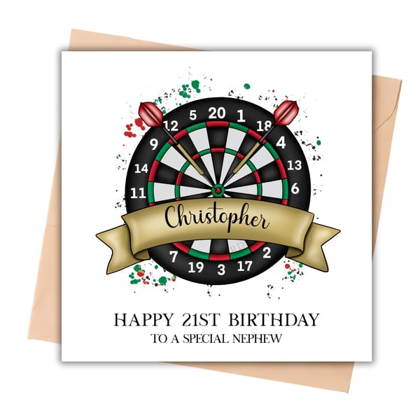 Darts Happy Birthday Card