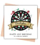 Darts Happy Birthday Card
