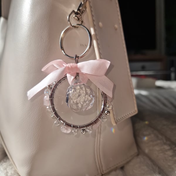 Suncatcher keyring bag charm