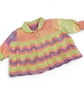Baby Girl Cardigan 0-3 Months, Rainbow Hand Knitted Matinee Coat - Image 10