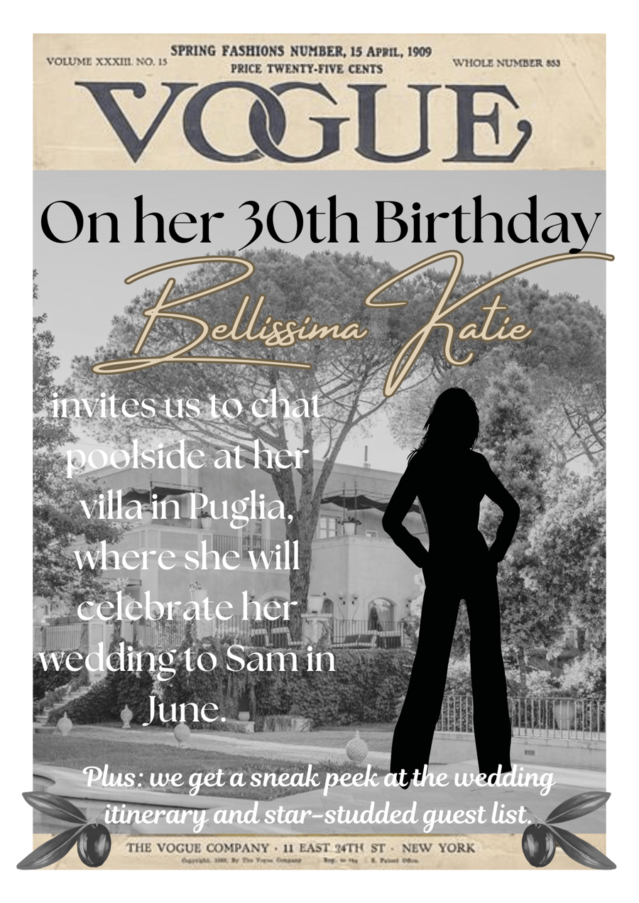Vogue Magazine Front Page Mock-Up Personalised Birthday, Wedding, Anniversary 