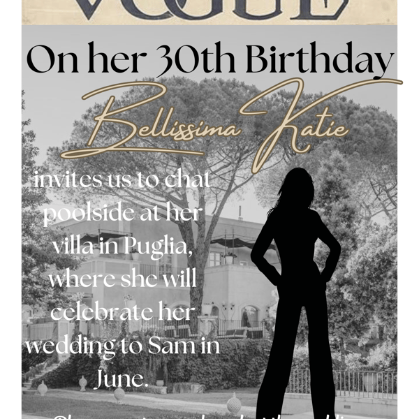 Vogue Magazine Front Page Mock-Up Personalised Birthday or Wedding Print 