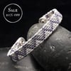 SALE - Wire Woven Zigzag Cuff Bracelet - Lilac & Silver