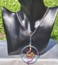 Large Serpent Pendant Necklace - pinks blues - Image 7