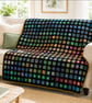 Handmade Granny Square Crochet Blanket – Colourful Throw - Image 1