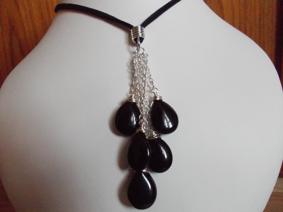 Sardonyx waterfall necklace