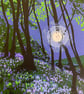 'Moonlit bluebells' original screenprint - Image 3