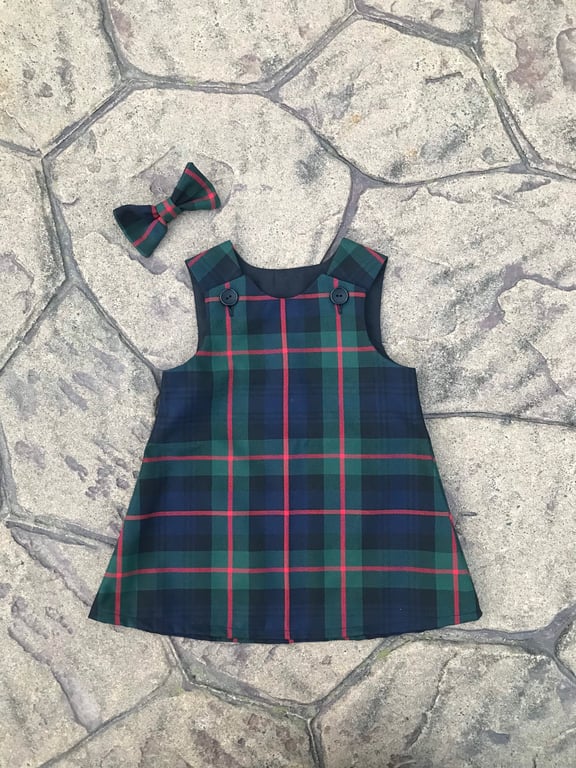 Murray of Athol Tartan Pinafore Dress and Hair Bow