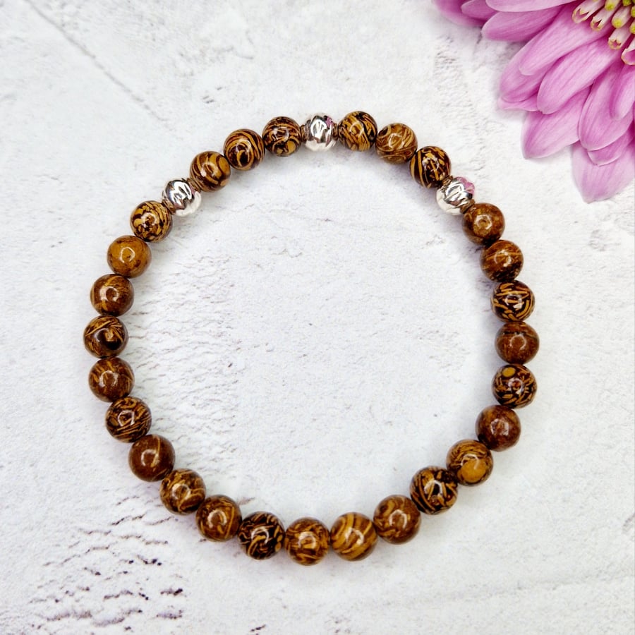 Cobra Jasper Bead Bracelet