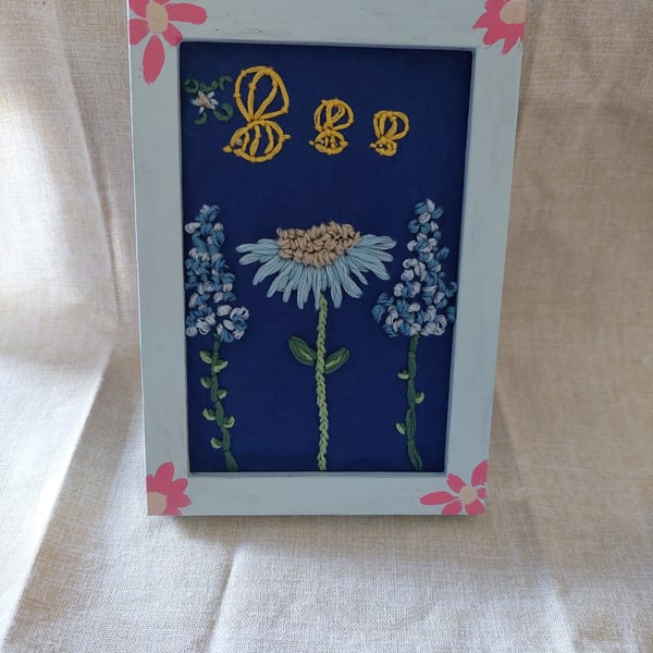 Hand embroidered flowers 