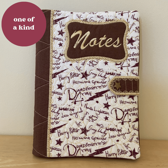 A5 Notebook with Reusable Book Cover  - Wizard Theme