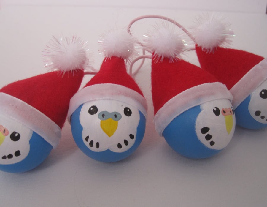 Budgie Christmas Baubles