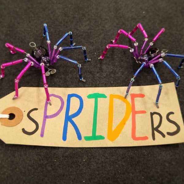 Bisexual Bi Flag sPRIDEr Hanging Spider Suncatcher Decoration