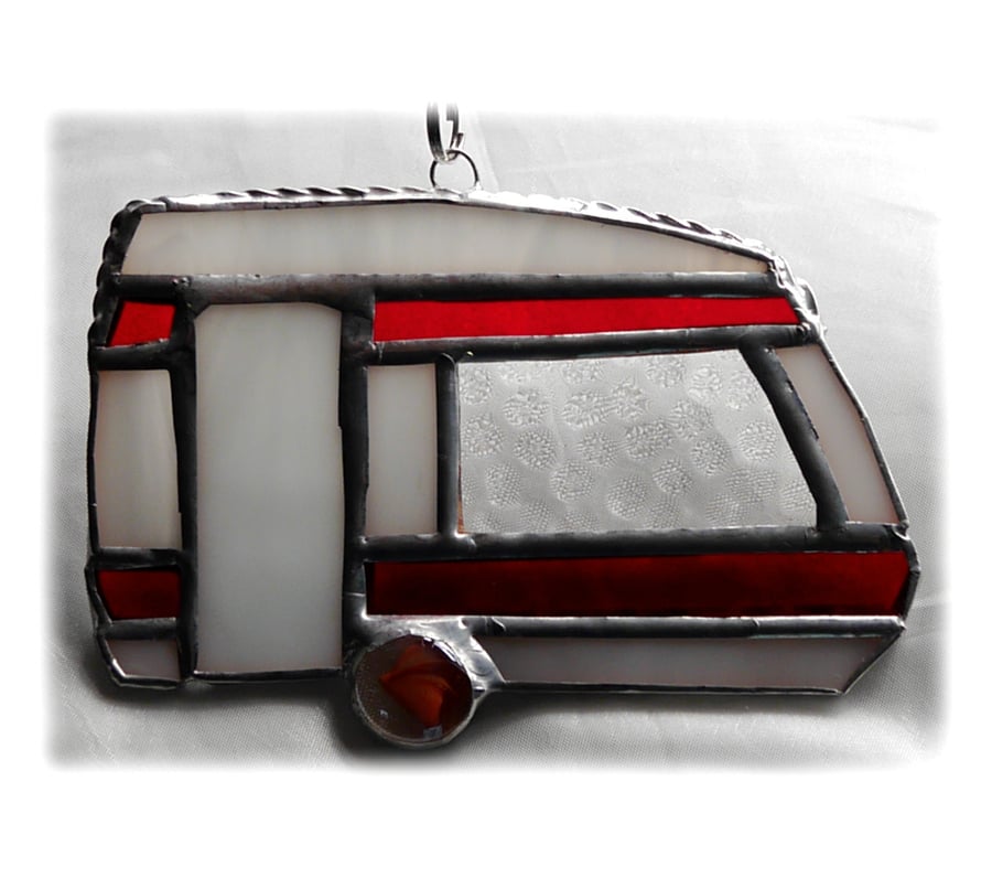 Caravan Suncatcher Stained Glass Classic Red 041