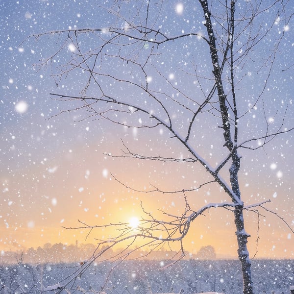 Nordelph Fields Sunrise Norfolk Christmas Greeting Card A5