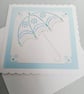 Cards, Blank with Umbrella Design Embellished with Beads - Image 2