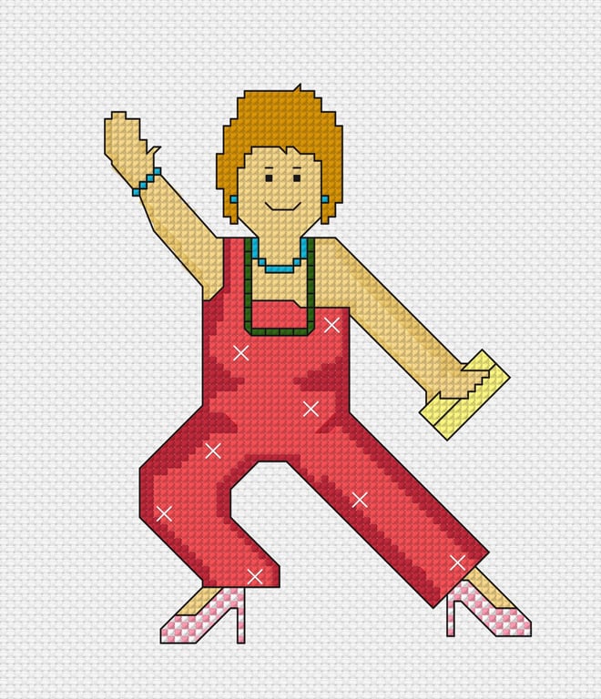 Saturday Night Diva PDF cross stitch chart