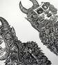 Takes One to Know One - Devils - Ltd. Ed. Large Lino Print - Image 6