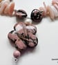 Artisan Pink Opal, Culture Pearls, Rhodanite & Rare Rhodochrosite Necklace  - Image 5