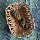Hand spun art yarn - wool and silk