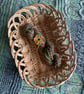 Hand spun art yarn - wool and silk