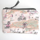 Purse Grayson Perry Liberty Fabric Flo and Cranford Emo Zipped Pink Purple