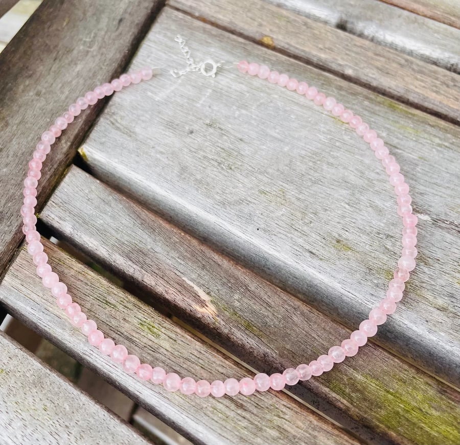 Rose Quartz Choker Necklace