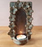 Daisy tea light wall sconce or freestanding candle holder