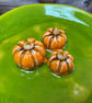 Handmade Ceramic Green Dish with Tiny Pumpkins - Image 5