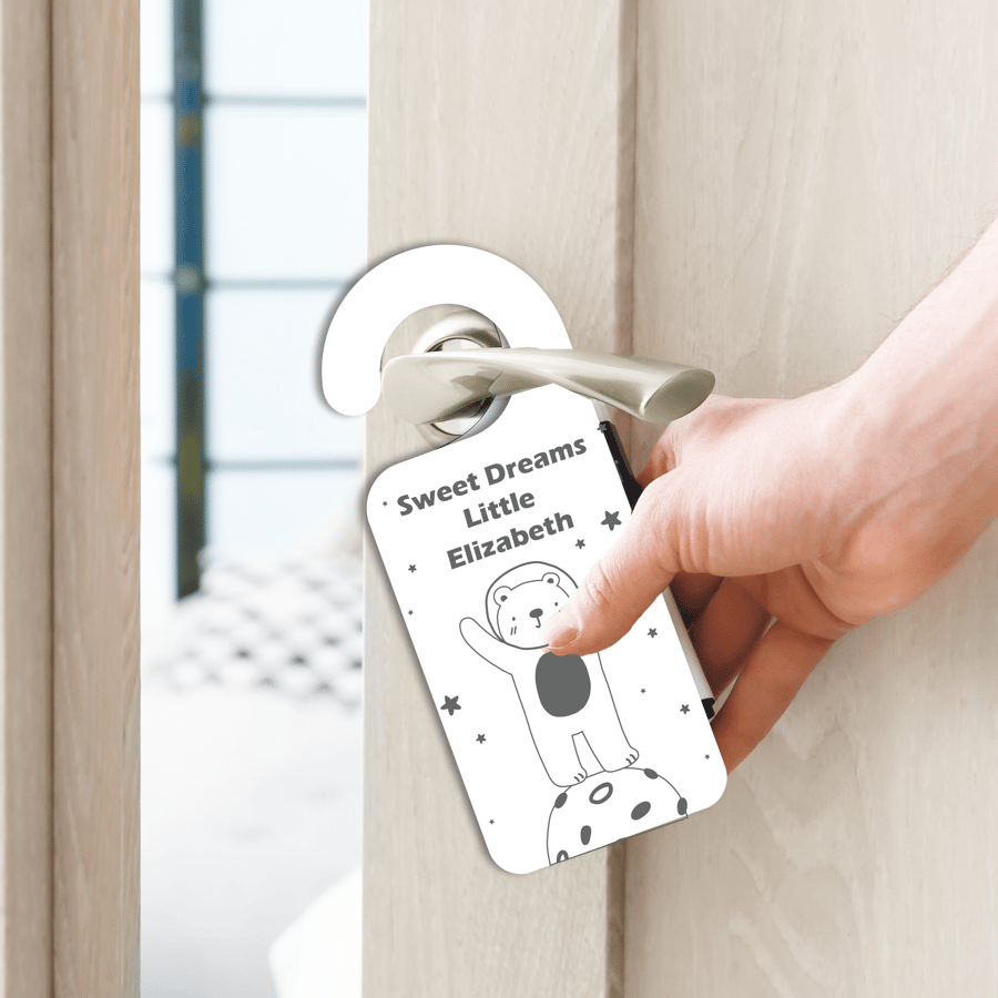 Sweet Dream Door Hanger Space Theme Nursery Baby Room Personalised Baby Shower