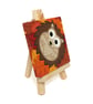 Hedgehog in Autumn Leaves Painting - original art gift for animal lovers - Image 6