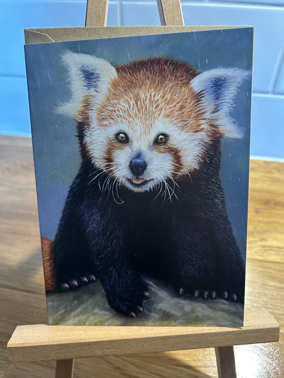 5x7 inch Red Panda Card