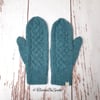 Women wool mittens Hand knit mittens Winter luxury gloves Warm classic mittens