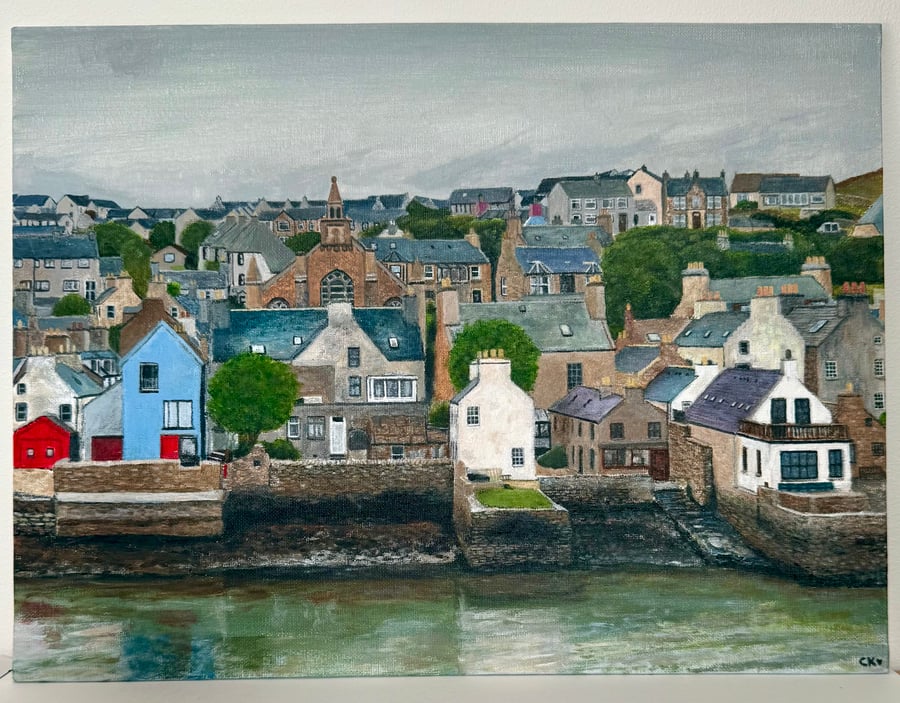 Stromness Seafront Framed Original Painting