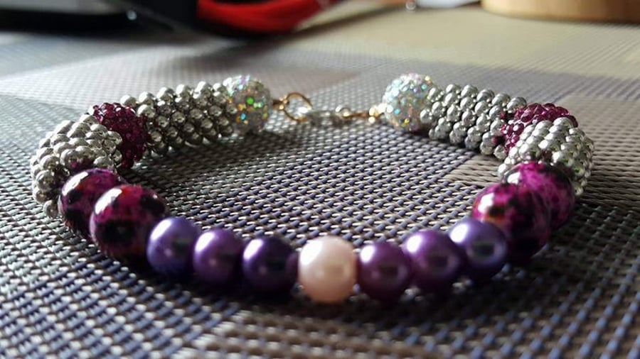  Snowflake Pearl Bracelet