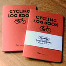 Single A6 ‘Cycling' pocket log book with typographic design cover