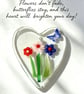 Handmade Fused Glass Heart  - Image 4