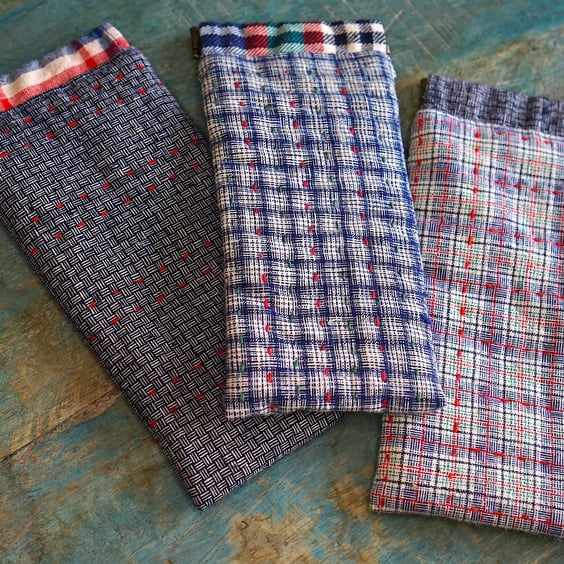 Vintage Fabric Reading Glasses Pouch – Snap Shut Portable Glasses Case