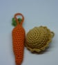 Crochet mince pie and carrot decoration set.  - Image 6