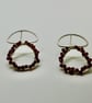 Silver and Faceted Garnet Earrings - Image 4
