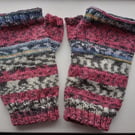 Hand knitted wool fingerless Mitts