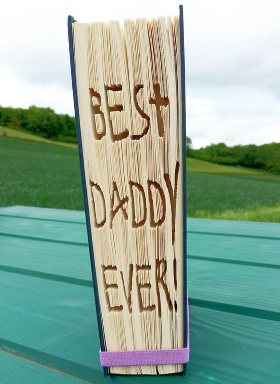 Best Daddy ever! CUT & FOLD Book Folding Pattern - EMAILED PDF PATTERN