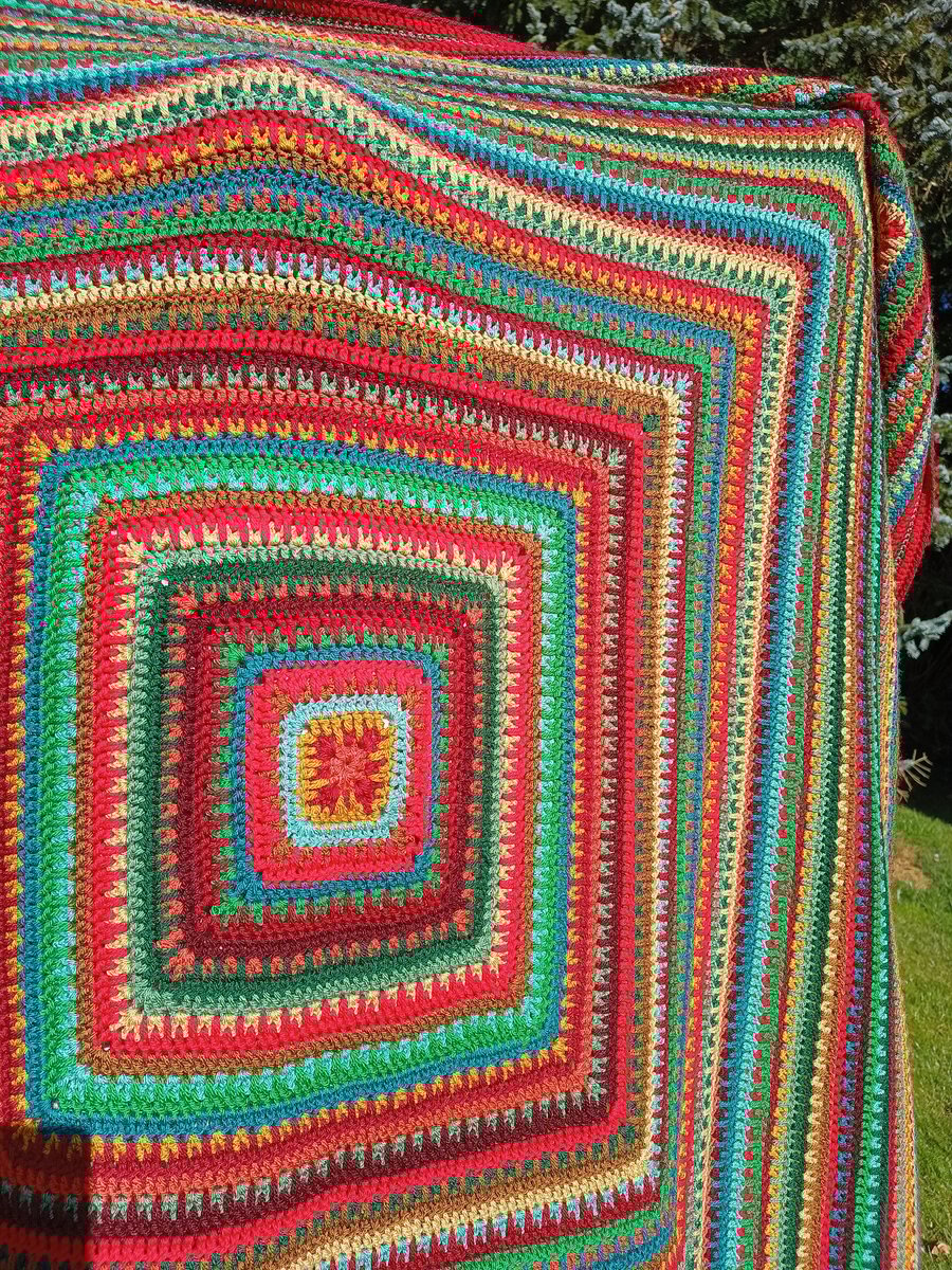 Christmas inspired crochet blanket 