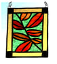 Autumn Leaves Stained Glass Picture Suncatcher Handmade - Image 2