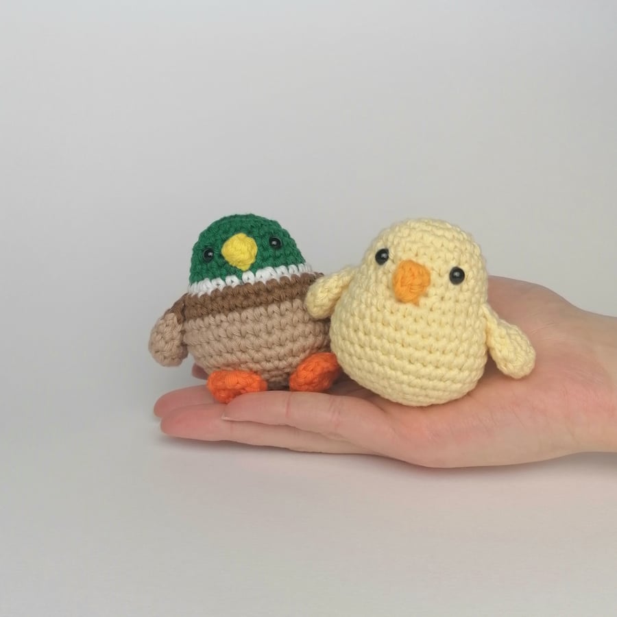 Chick and Duck, Crochet Toy