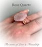 Rose Quartz Flower Copper Wire Wrap Cocktail Ring, Various Sizes - Image 10