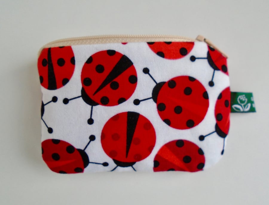 Clearance -  Kids cotton Purse - Ladybird