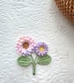 Handmade Crochet Sunflower Brooch, Flower Pin, Crochet Pin  - Image 4