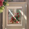 Giclée print of window with geraniums