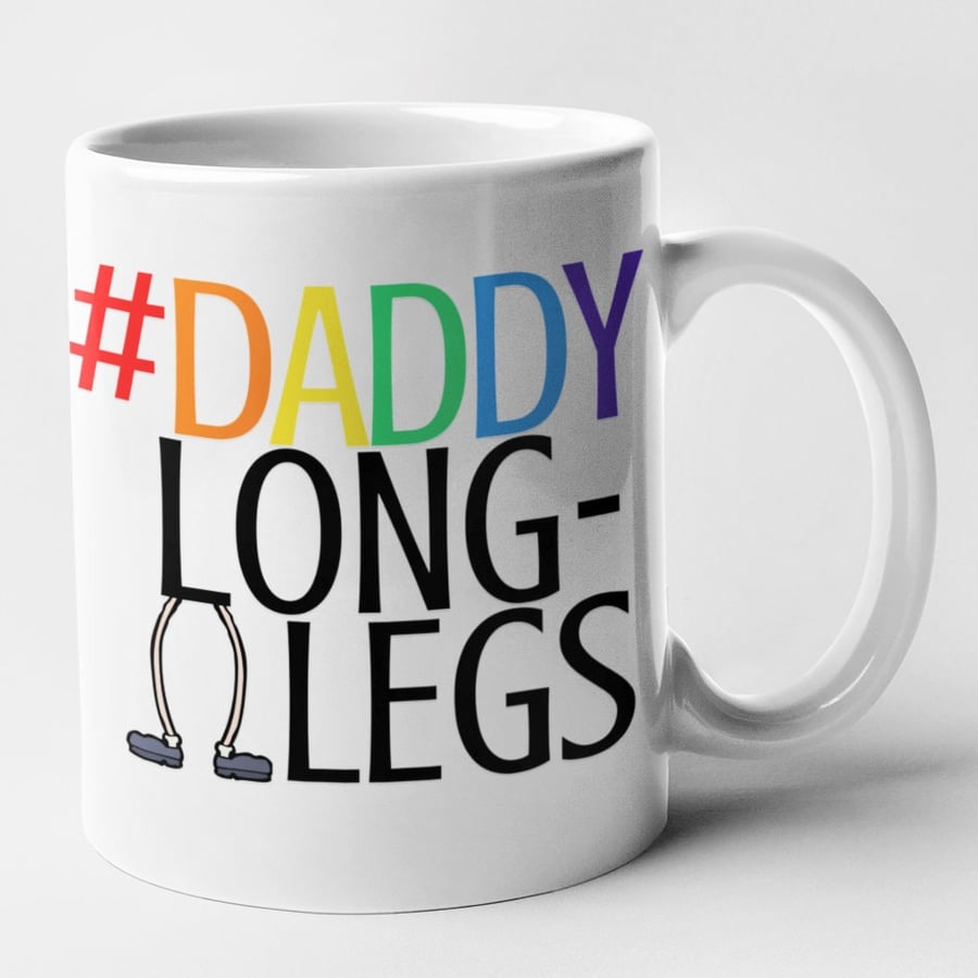 Daddy Long Legs Mug Pride Theme Funny Novelty Gift Gay Joke Present LGBT